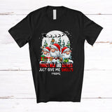 MacnyStore - Personalized Custom Name Forget Milk Give Me Sheeps; Joyful Christmas Three Santa Farmer T-Shirt