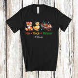 MacnyStore - Personalized Custom Name Fox Duck Beaver; Adorable Wild Animal Farm Farmer Beaver Lover T-Shirt