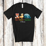 MacnyStore - Personalized Custom Name Fox Duck Manatee; Adorable Wild Animal Farm Farmer Manatee Lover T-Shirt