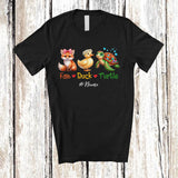 MacnyStore - Personalized Custom Name Fox Duck Turtle; Adorable Wild Animal Farm Farmer Turltes Lover T-Shirt