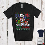 MacnyStore - Personalized Custom Name French You A Merry Christmas; Joyful Sweater Dabbing Santa; Family T-Shirt