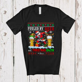 MacnyStore - Personalized Custom Name Fueled By Beer Christmas Cheer; Joyful Sweater Drinking Santa Dabbing T-Shirt