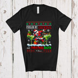 MacnyStore - Personalized Custom Name Fueled By Cocktail Christmas Cheer; Joyful Sweater Drinking Santa Dabbing T-Shirt