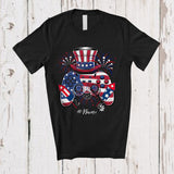 MacnyStore - Personalized Custom Name Game Controller; Amazing 4th of July US Flag Gamer Patriotic T-Shirt