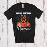 MacnyStore - Personalized Custom Name German Shepherd Mama; Adorable Mother's Day Flowers Bandana; Family T-Shirt