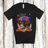 MacnyStore - Personalized Custom Name German Shepherd Relax Wait For 4th of July; Lovely US Flag Patriotic T-Shirt