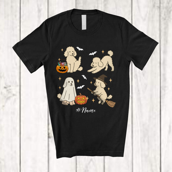 MacnyStore - Personalized Custom Name Ghost Boo Poodle Workout Yoga; Lovely Halloween Fitness Family T-Shirt