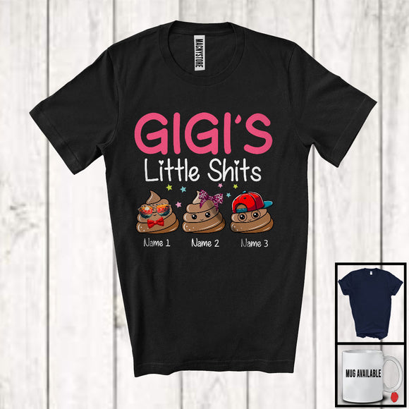 MacnyStore - Personalized Custom Name Gigi's Little Sh*ts, Humorous Mother's Day Poops, Family Group T-Shirt