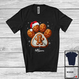 MacnyStore - Personalized Custom Name Gingerbreads In Dog Paws; Amazing Christmas Dog Cat Owner; Snow T-Shirt