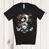 MacnyStore - Personalized Custom Name Giraffe Boo Ghost Cosplay; Lovely Halloween Giraffe Sunglasses; Family T-Shirt