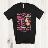 MacnyStore - Personalized Custom Name Girl Runs On Jesus And Guinea Pigs; Lovely Mother's Day Animal Family T-Shirt