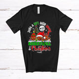 MacnyStore - Personalized Custom Name Girl Who Loves Basketball Christmas; Amusing Custom Name Sport Player T-Shirt
