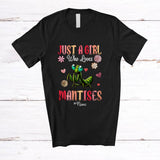 MacnyStore - Personalized Custom Name Girl Who Loves Mantes; Floral Summer Flowers Mantis Animal Lover T-Shirt