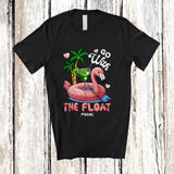 MacnyStore - Personalized Custom Name Go With The Float; Lovely Summer Vacation Flamingo Float Cocktail T-Shirt