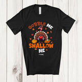 MacnyStore - Personalized Custom Name Gobble Me Swallow Me; Joyful Thanksgiving Turkey Butt Heart T-Shirt