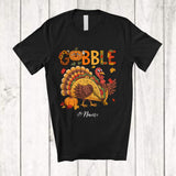 MacnyStore - Personalized Custom Name Gobble; Humorous Thanksgiving Turkey Taco Food Lover; Fall Family T-Shirt