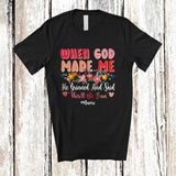 MacnyStore - Personalized Custom Name God Made Me He Said This'll Be Fun; Sarcastic Saying Groovy T-Shirt