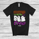 MacnyStore - Personalized Custom Name Goddaughter Of The Boo Crew; Adorable Halloween Boo Ghost; Family T-Shirt