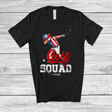 MacnyStore - Personalized Custom Name Golf Squad; Amazing 4th Of July Dabbing Sport Player; Patriotic T-Shirt