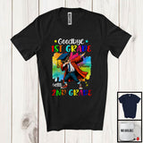 MacnyStore - Personalized Custom Name Goodbye 1st Grade Hello 2nd Grade, Colorful Graduation Boy Dabbing, Graduate T-Shirt
