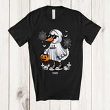 MacnyStore - Personalized Custom Name Goose Boo Ghost Cosplay; Lovely Halloween Goose Sunglasses; Farmer T-Shirt