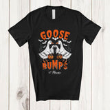 MacnyStore - Personalized Custom Name Goose Bumps; Joyful Halloween Two Goose Shaking Hand; Farming T-Shirt