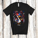 MacnyStore - Personalized Custom Name Goose Eating Hot Dog Sausage; Humorous 4th of July Girl Patriotic T-Shirt