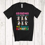 MacnyStore - Personalized Custom Name Grandma Of The Most Awesome Bunnies; Lovely Easter Bunny Family T-Shirt