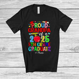 MacnyStore - Personalized Custom Name Grandpa Class of 2025 5th Grade Graduate; Proud Graduation Family T-Shirt
