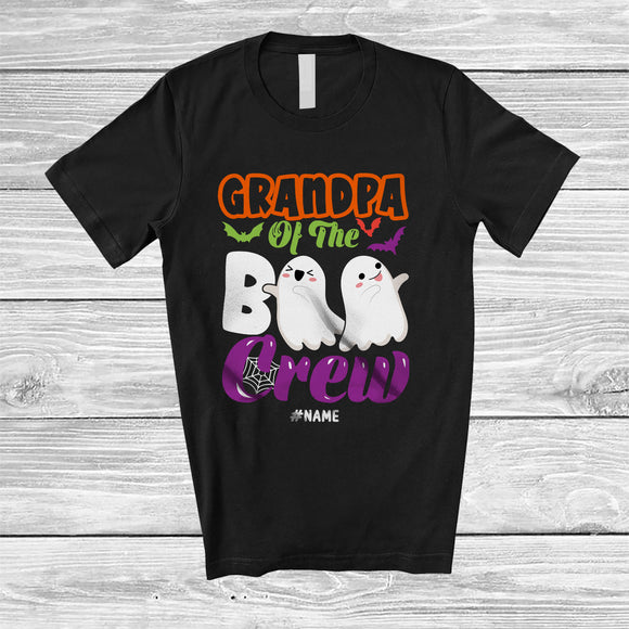 MacnyStore - Personalized Custom Name Grandpa Of The Boo Crew; Adorable Halloween Boo Ghost; Family T-Shirt