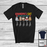 MacnyStore - Personalized Custom Name Grandpa's Cat Growing Since Year, Lovely Father's Day Cat Lover T-Shirt