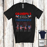 MacnyStore - Personalized Custom Name Grandpa's Little Firecracker, Proud 4th Of July Fireworks, Patriotic T-Shirt