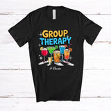 MacnyStore - Personalized Custom Name Group Therapy; Colorful Cocktail Wine Drinking; Thepary Theparist T-Shirt