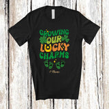 MacnyStore - Personalized Custom Name Growing Our Lucky Charms; Lovely St Patrick's Day Twin Pregnancy T-Shirt