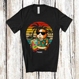 MacnyStore - Personalized Custom Name Guinea Pig Drinking Cocktail; Joyful Summer Vacation Guinea Pig Hawaiian T-Shirt