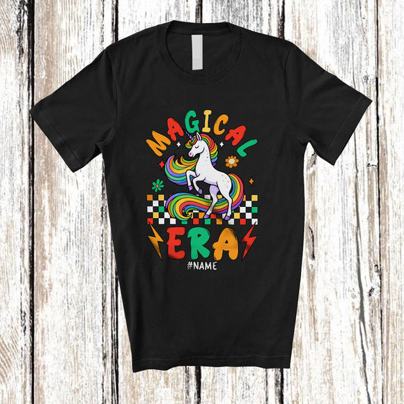 MacnyStore - Personalized Custom Name Guinea Pig Era; Humorous Birthday Unicorn Nerd Flowers; Family T-Shirt