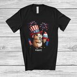MacnyStore - Personalized Custom Name Guinea Pig Ice Cream; Joyful 4th Of July American Flag; Patriotic T-Shirt