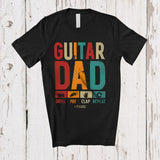 MacnyStore - Personalized Custom Name Guitar Dad; Proud Father's Day Player Playing Guitar; Family T-Shirt