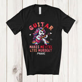 MacnyStore - Personalized Custom Name Guitar Mom Makes Me Feel Less Murdery; Lovely Groovy Unicorn T-Shirt