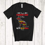 MacnyStore - Personalized Custom Name Happy Father's Day To The Best Dog Dad; Lovely Dog Shape Owner T-Shirt