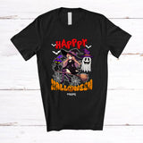 MacnyStore - Personalized Custom Name Happy Halloween; Adorable Witch Ghost Boo Candy; Family T-Shirt