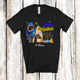 MacnyStore - Personalized Custom Name Happy Hanukkah; Amusing Chanukah Pug With Menorah Animal T-Shirt