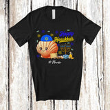 MacnyStore - Personalized Custom Name Happy Hanukkah; Amusing Chanukah Scallop With Menorah Animal T-Shirt
