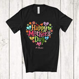 MacnyStore - Personalized Custom Name Happy Mother's Day; Adorable Hearts Shape; Flowers Family T-Shirt