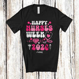MacnyStore - Personalized Custom Name Happy Nurses Week 2026; Lovely Nurse Appreciation Week Groovy T-Shirt