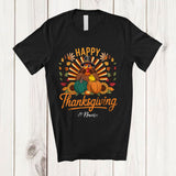 MacnyStore - Personalized Custom Name Happy Thanksgiving; Lovely Custom Name Softball Player Fall; Family T-Shirt