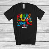 MacnyStore - Personalized Custom Name Happy To See Your Face; Lovely Back To School Flowers; Teacher T-Shirt