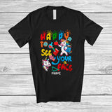 MacnyStore - Personalized Custom Name Happy To See Your Face; Lovely Back To School Unicorn; Teacher T-Shirt