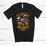 MacnyStore - Personalized Custom Name Hee Haw Yeah It's Halloween; Scary Skeleton Donkey Cosplay; Farm Farmer T-Shirt