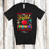 MacnyStore - Personalized Custom Name Hello Preschool; Amusing First Day Of School Back To School Students T-Shirt